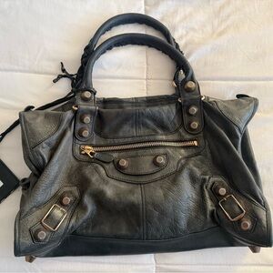 BLACK Balenciaga CLASSIC Giant City Bag